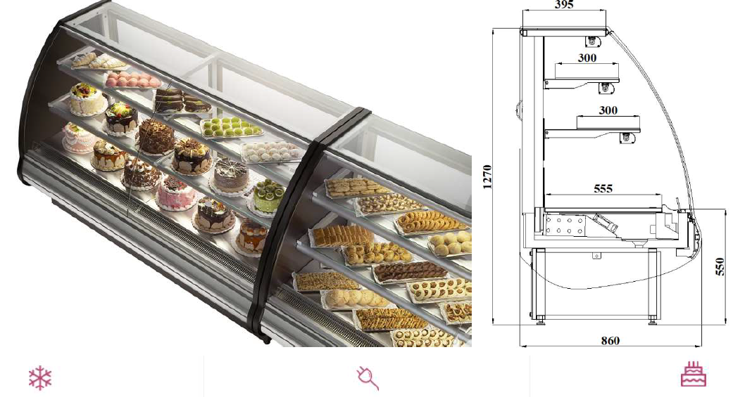 Infraestructura Inteligente  Vitrina Enchufable Remota Pasteles $MXN 40,997